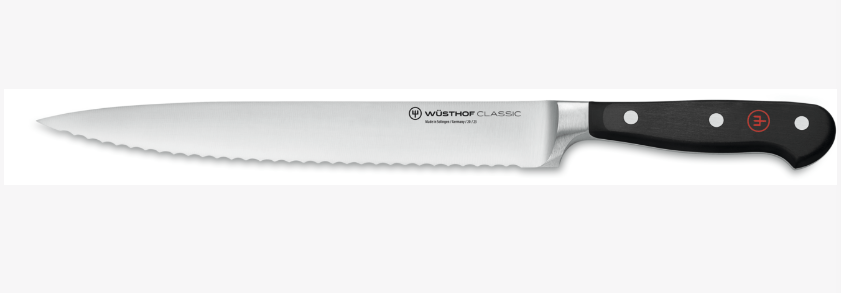Wüsthof Classic Serrated Carving Knife – 9" Wusthof by Kitchen Niche