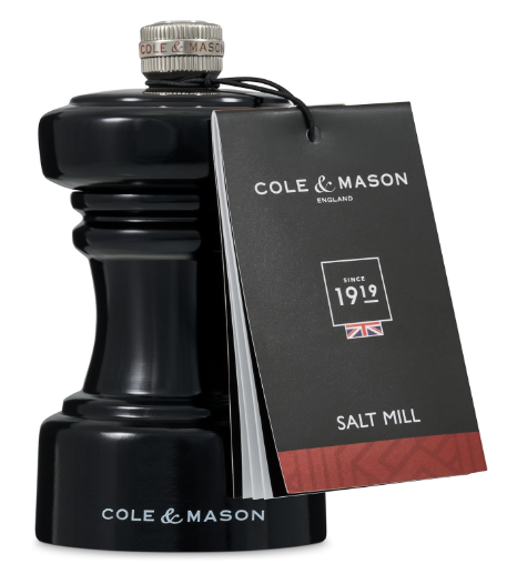 Cole & Mason The Hoxton Salt Mill – Black Gloss – 4.2" / 10.5 cm by Kitchen Niche