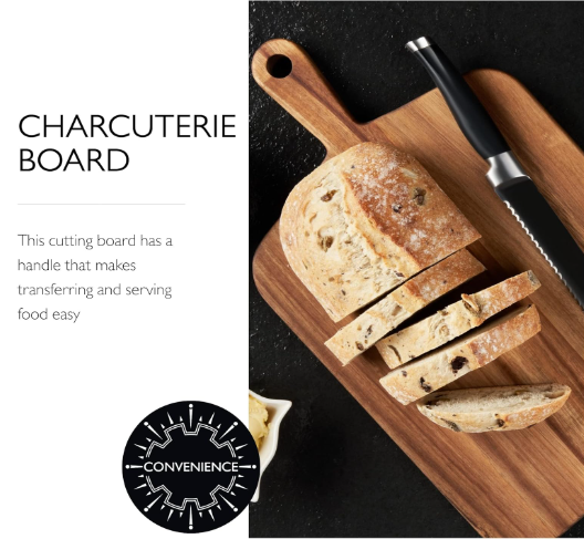 Cole & Mason Barkway Acacia Serving & Chopping Board – Medium by Kitchen Niche