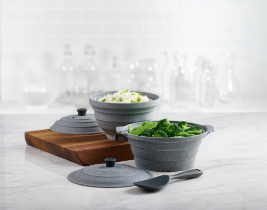 Trudeau Collapsible Veggie Steamer – Granite Trudeau by Kitchen Niche