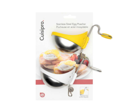 Cuisipro Egg Poacher – 2 pc, Stainless Steel, Yellow / White Cuisipro by Kitchen Niche