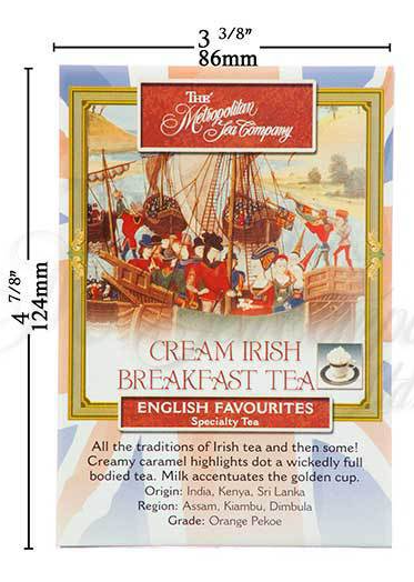 Metropolitan Tea Cream Irish Breakfast Loose Leaf Tea 1.1 lbs