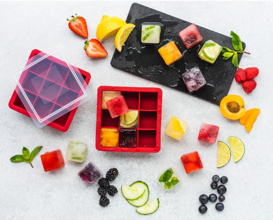 Trudeau Ice Cube Trays with Lid – Set of 2 Trudeau by Kitchen Niche