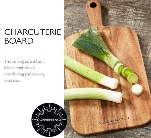 Cole & Mason Barkway Acacia Serving & Chopping Board – Small by Kitchen Niche