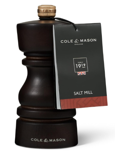 Cole & Mason The London Collection Salt Mill – Chocolate Wood – 5" / 13 cm by Kitchen Niche