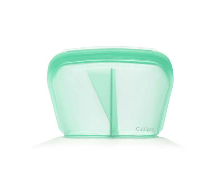 Cuisipro Reusable Bags – Stand-Up w/Divider, 1300ml – Green Cuisipro by Kitchen Niche