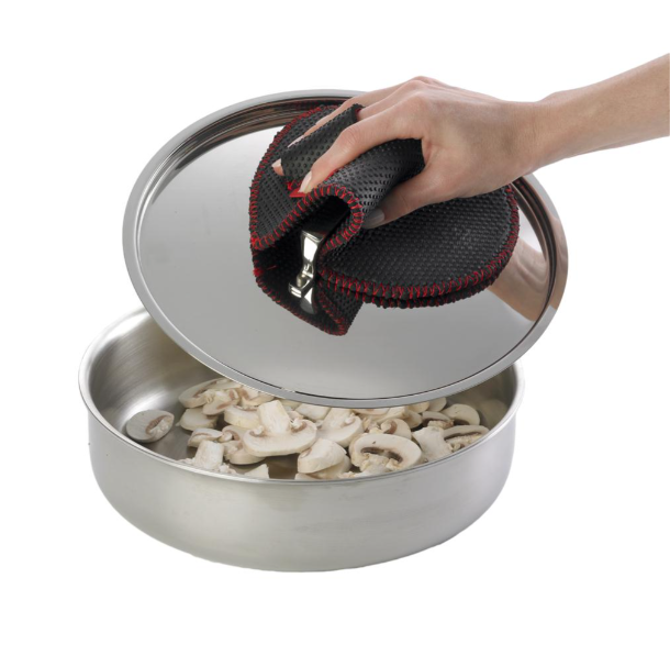 Kitchen Grips Heat Resistant Pot Grabber with Finger Loop Black