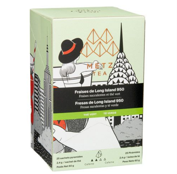 Metropolitan Tea Metz Long Island Strawberry Tea – Box of 25 Teabags