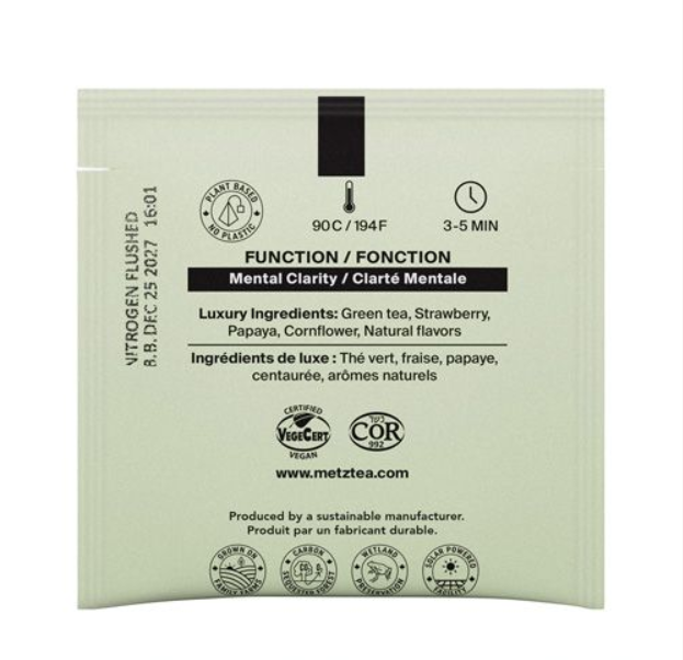 Metropolitan Tea Metz Long Island Strawberry Tea – Box of 25 Teabags