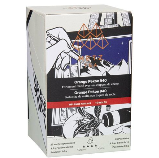 Metropolitan Tea Metz Orange Pekoe Tea – Box of 25 Teabags