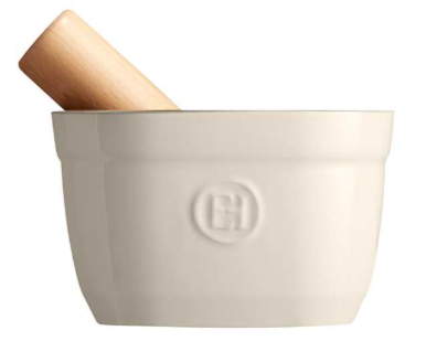 Emile Henry Mortar & Pestle – Clay (Argile) – 15 x 15.8 x 9.6 cm – 0.9 L Emile Henry by Kitchen Niche