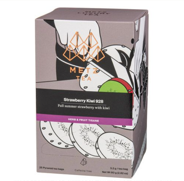 Metropolitan Tea Metz Strawberry Kiwi Tea – Box of 25 Teabags