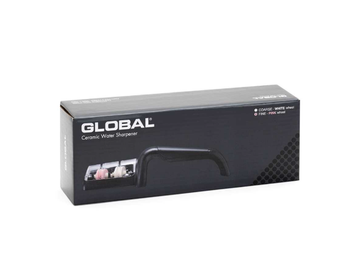 Global Water Sharpener Black Handle w/White Dots Global by Kitchen Niche