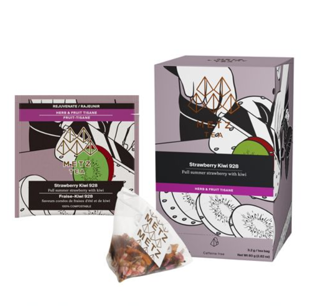 Metropolitan Tea Metz Strawberry Kiwi Tea – Box of 25 Teabags