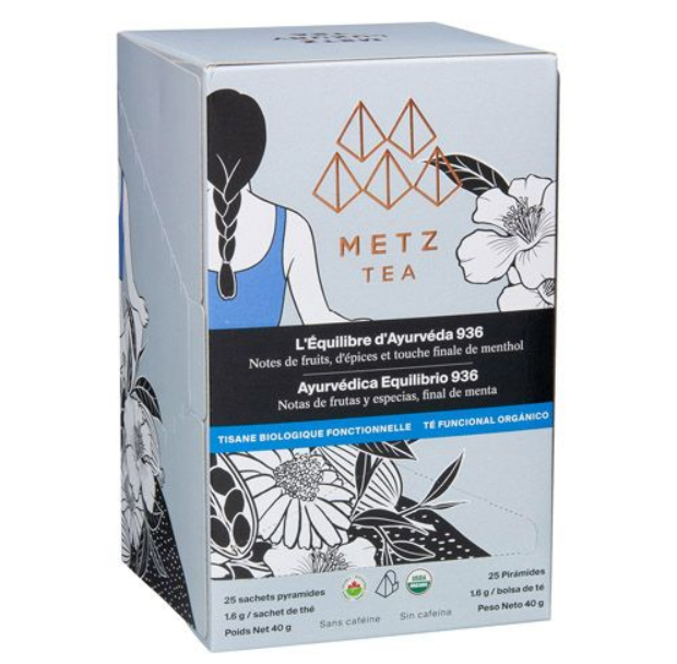 Metropolitan Tea Metz Organic Ayurvedic Balance Tea – Box of 25 Teabags