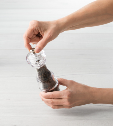 Trudeau Maya Acrylic Salt & Pepper Mill Set 6" Trudeau by Kitchen Niche