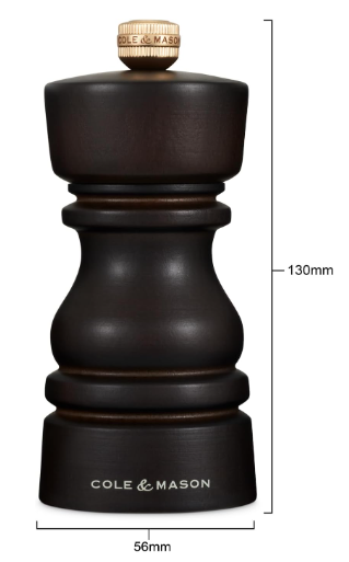 Cole & Mason The London Collection Salt & Pepper Mill Gift Set – Chocolate Wood – 5" / 13 cm by Kitchen Niche