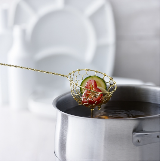 Trudeau Brass Fondue Strainer Trudeau by Kitchen Niche