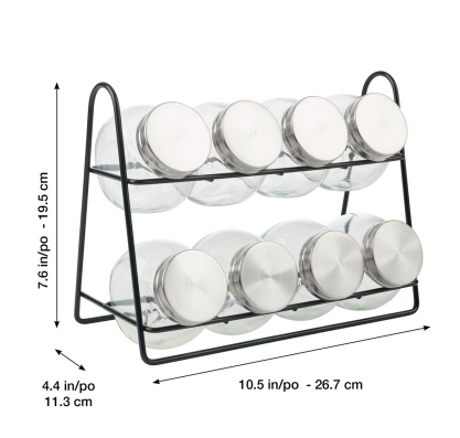 Trudeau Marshall Spice Rack – 8 Bottles Trudeau by Kitchen Niche