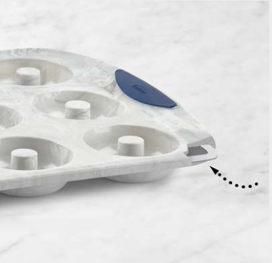 Trudeau Silicone Decorated Donut Pan – Marble – 12-Cavity Trudeau by Kitchen Niche