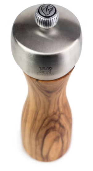 Peugeot Fidji Olive Wood 15cm Salt Mill by Kitchen Niche