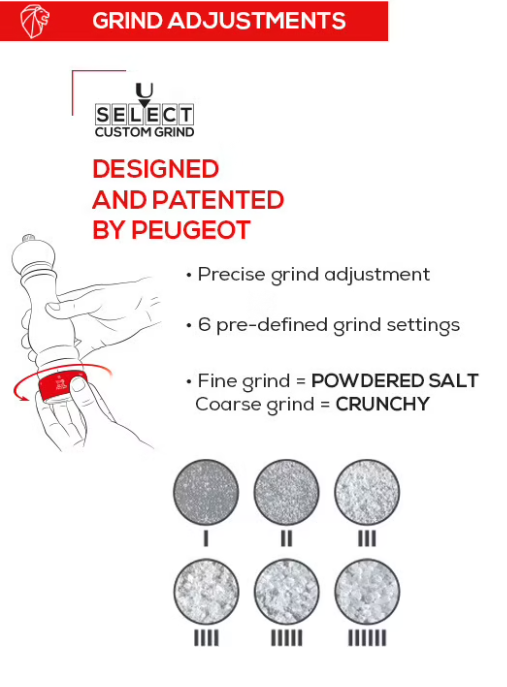 Peugeot Daman u'Select 21cm Salt Mill by Kitchen Niche