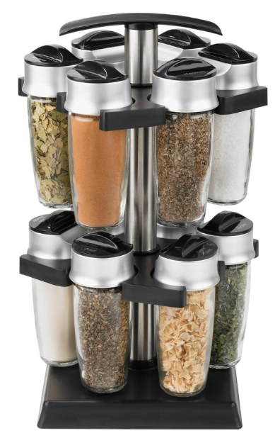Trudeau Square Spice Carousel – 12-Bottle Trudeau by Kitchen Niche