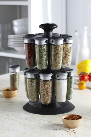 Trudeau Axia Spice Carousel – 16-Bottle Trudeau by Kitchen Niche