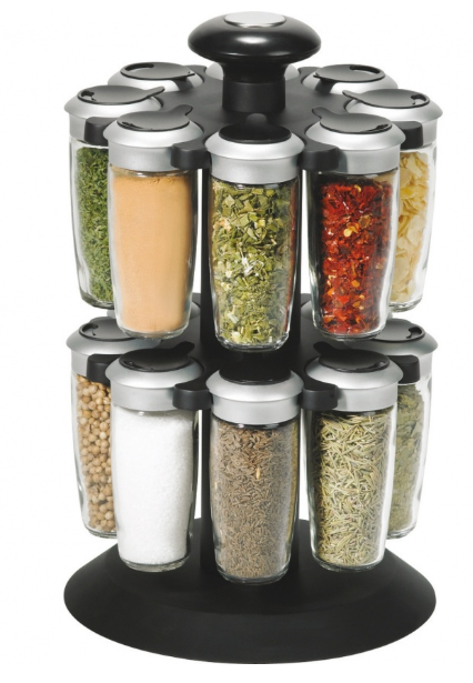 Trudeau Axia Spice Carousel – 16-Bottle Trudeau by Kitchen Niche