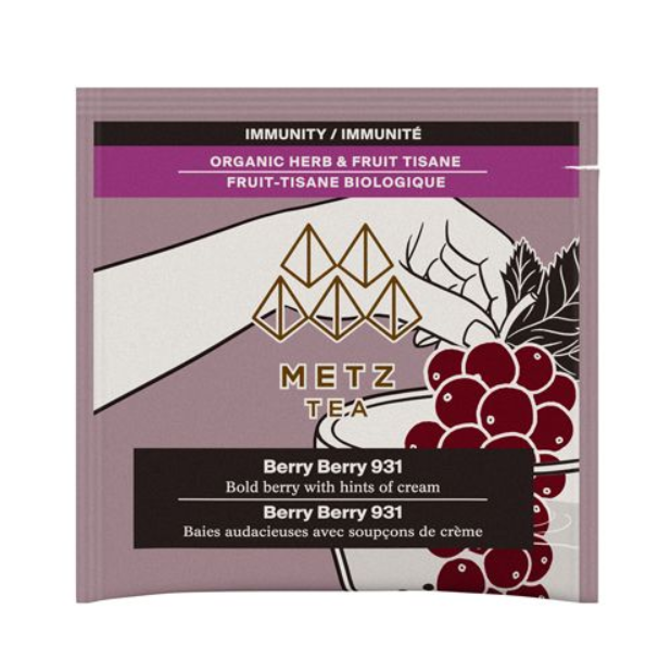 Metropolitan Tea Metz Organic Berry Berry Tea – Box of 25 Teabags
