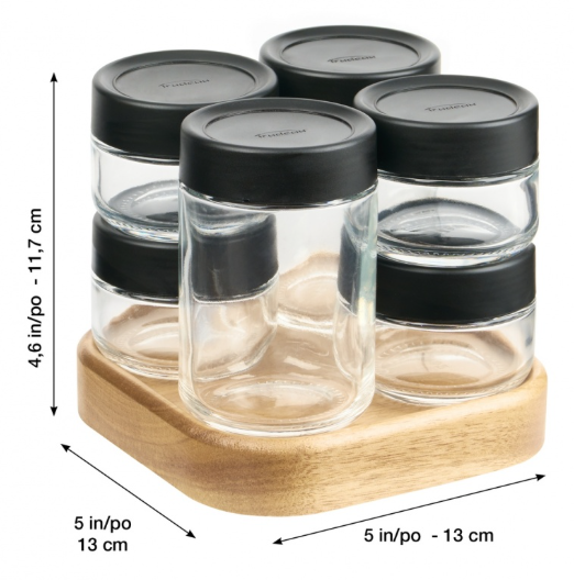 Trudeau Rotating Spice Rack – 6 Bottles Trudeau by Kitchen Niche