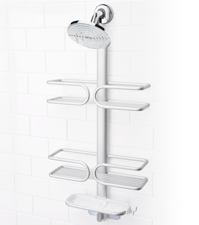OXO Good Grips 3-Tier Shower Caddy Aluminum