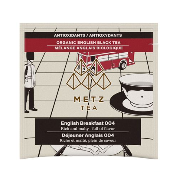 Metropolitan Tea Metz Organic English Breakfast Tea – Box of 25 Teabags