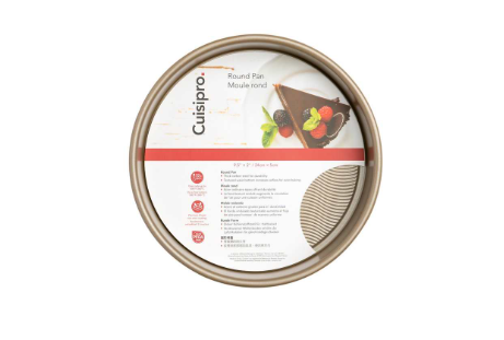 Cuisipro Round Baking Pan – Carbon Steel, 9.5" x 2" / 24 x 5 cm Cuisipro by Kitchen Niche