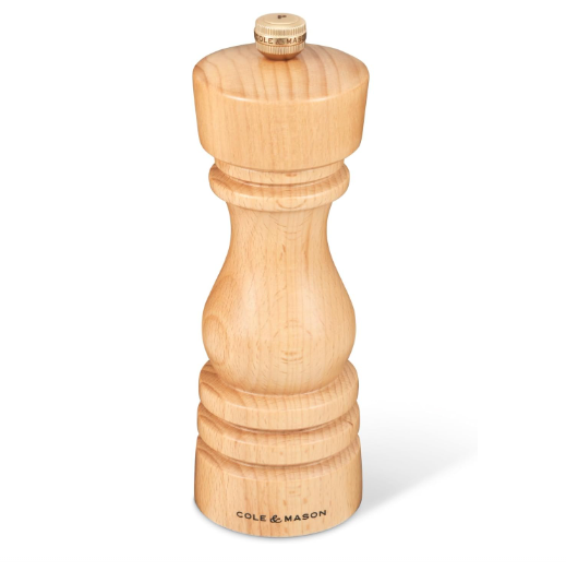 Cole & Mason The London Collection Pepper Mill – Natural Beech – 7" / 18 cm by Kitchen Niche