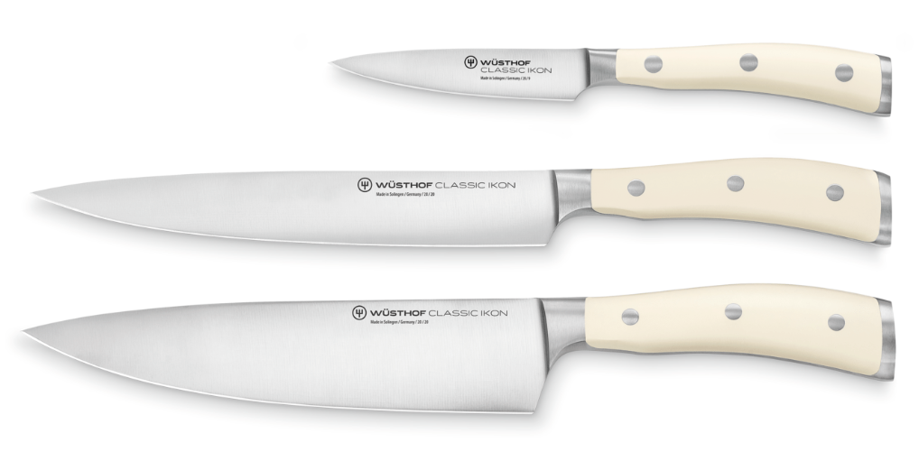 Wüsthof Classic Ikon Crème Utility Knife Set – 3-pcs. Wusthof by Kitchen Niche