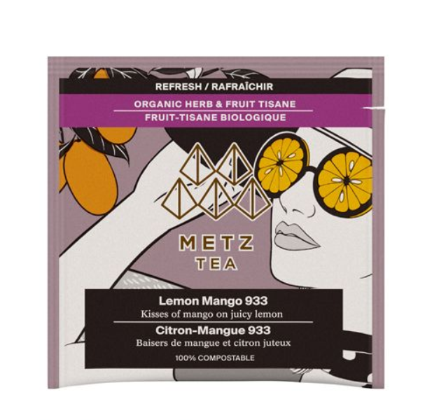 Metropolitan Tea Metz Organic Lemon Mango Tea – Box of 25 Teabags