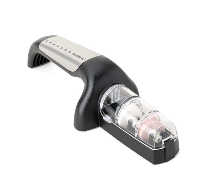 Global Water Sharpener Stainless Handle w/Black Dots Global by Kitchen Niche