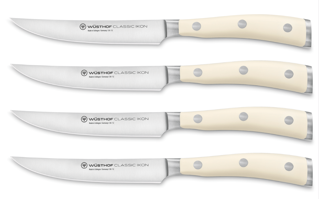 Wüsthof Classic Ikon Crème Steak Knife Set – 4-pcs. Wusthof by Kitchen Niche