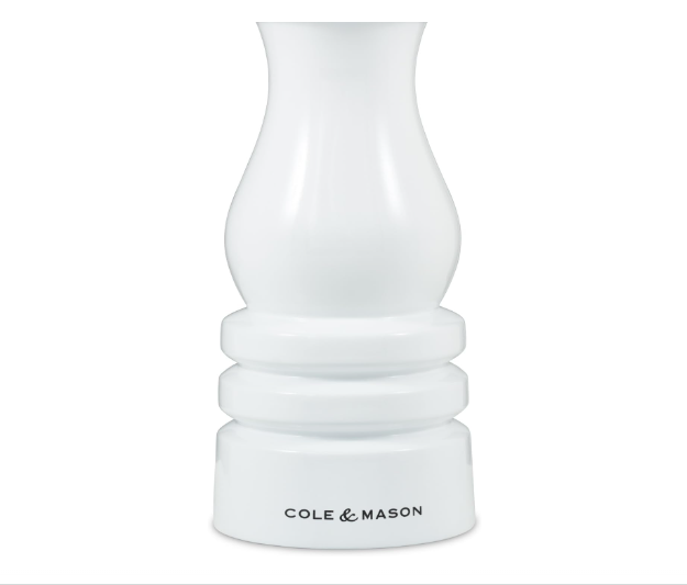 Cole & Mason The London Collection Pepper Mill – White Gloss – 7" / 18 cm by Kitchen Niche