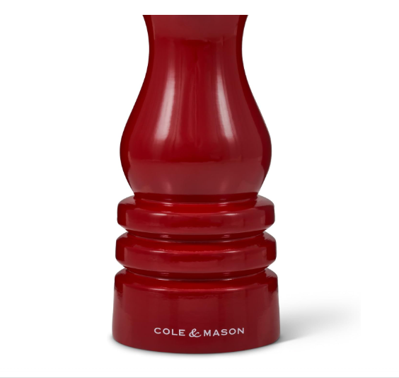 Cole & Mason The London Collection Pepper Mill – Red Gloss – 7" / 18 cm by Kitchen Niche