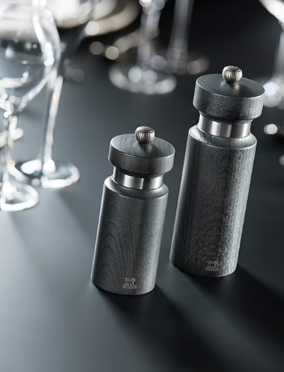 Peugeot Royan Metallic Beechwood 14cm Salt Mill by Kitchen Niche