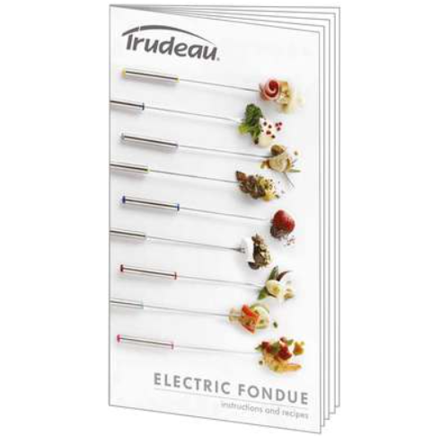 Trudeau Red Cast Iron Cheese Fondue Set Trudeau by Kitchen Niche