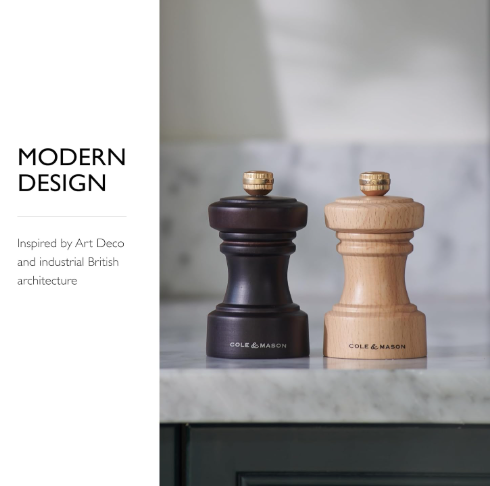 Cole & Mason The Hoxton Pepper Mill – Chocolate Wood – 4.2" / 10.5 cm by Kitchen Niche