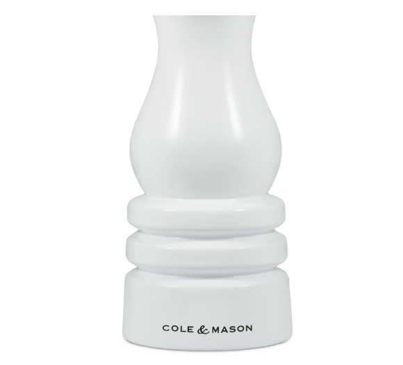 Cole & Mason The London Collection Salt Mill – White Gloss – 7" / 18 cm by Kitchen Niche