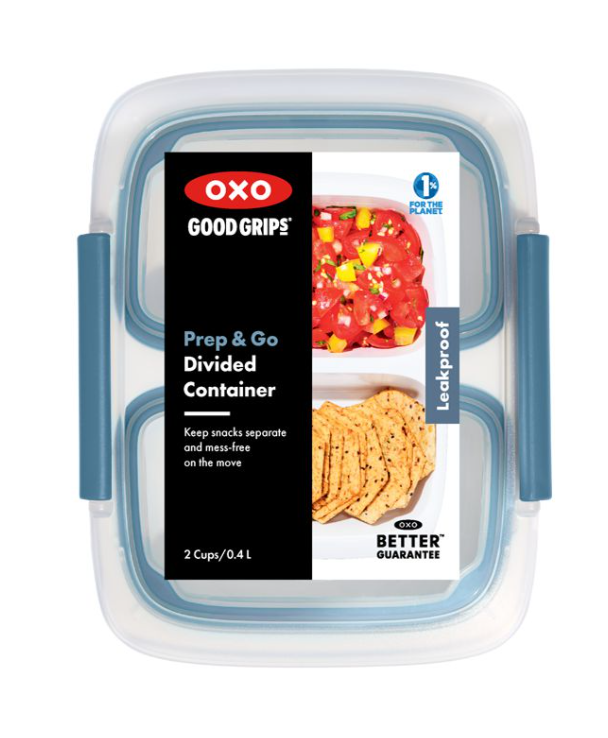 OXO Prep and Go Divided Container 2-Cup Blue