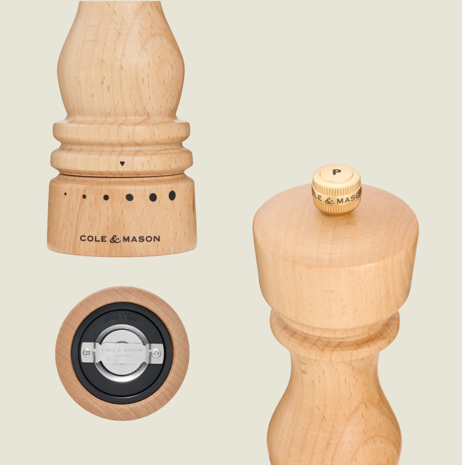 Cole & Mason London Grind Select Salt & Pepper Mill Gift Set – Natural Beech – 7" / 18 cm