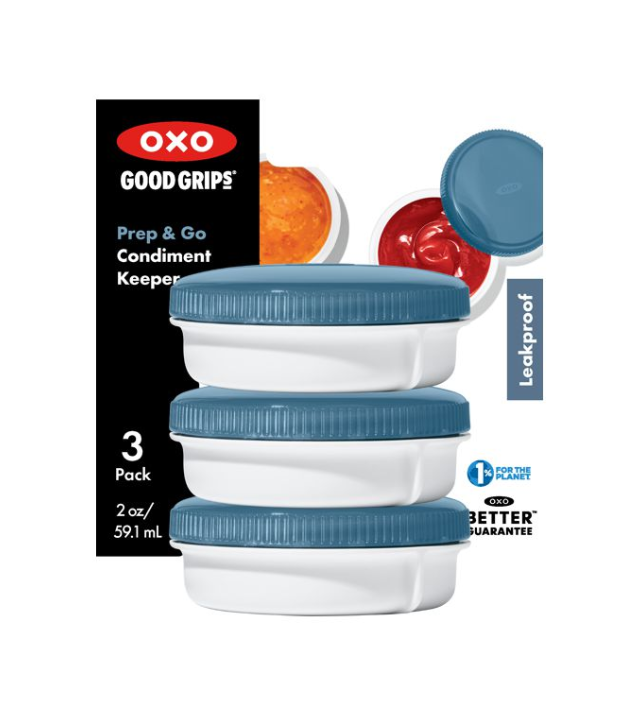 OXO Prep and Go Condiment Containers 3-Pack Blue