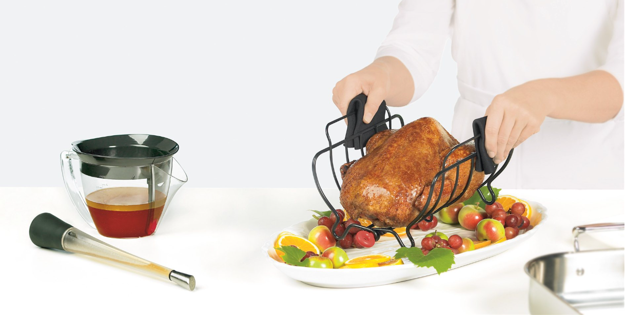 Cuisipro Roast & Serve Roasting Rack – 12.7" x 14.7" x 7.2" / 32 x 37.5 x 18 cm Cuisipro by Kitchen Niche