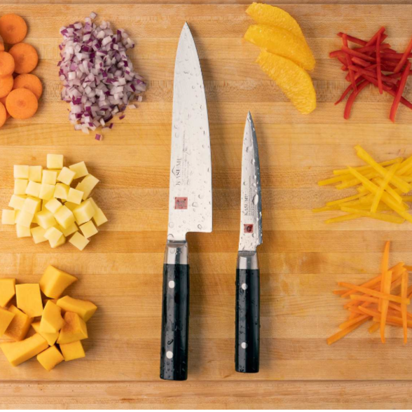 Kasumi Damascus Chef's & Utility Knife Set Kasumi by Kitchen Niche